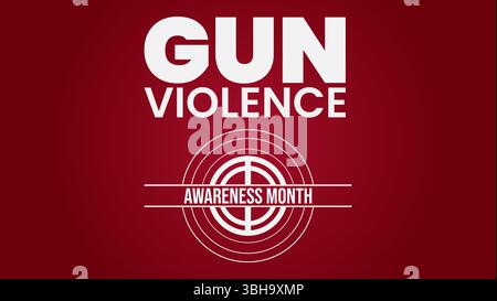 Mois de sensibilisation à la violence armée, vies au-dessus des balles, Un mouvement pour la paix Illustration de Vecteur