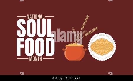 Tradition, célébrant le modèle de design du mois national de l'alimentation de l'âme Illustration de Vecteur