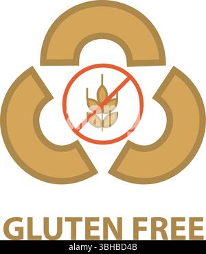 Icône produit sans gluten Illustration de Vecteur