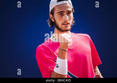 Villeurbanne, France. 09 juin 2025. Kilian Feldbausch (CH) lors de la première journée de l'Open Sopra Steria (Lyon, France) juin 9-15 2025 crédit : DPPI Media/Alamy Live News Banque D'Images