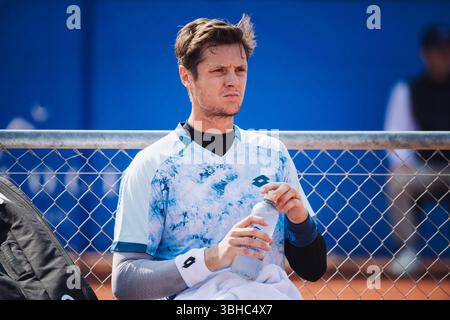 Villeurbanne, France. 09 juin 2025. Maxime janvier (France) lors de la première journée de l'Open Sopra Steria (Lyon, France) juin 9-15 2025 crédit : DPPI Media/Alamy Live News Banque D'Images