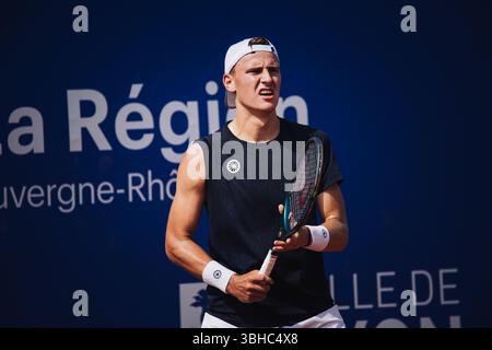 Villeurbanne, France. 09 juin 2025. Tom Gentzsch (Allemagne) lors de la première journée de l'Open Sopra Steria (Lyon, France) juin 9-15 2025 crédit : DPPI Media/Alamy Live News Banque D'Images