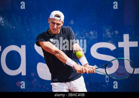 Villeurbanne, France. 09 juin 2025. Tom Gentzsch (Allemagne) lors de la première journée de l'Open Sopra Steria (Lyon, France) juin 9-15 2025 crédit : DPPI Media/Alamy Live News Banque D'Images