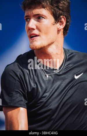Villeurbanne, France. 09 juin 2025. Matthew Dellavedova (Australie) lors de la première journée de l'Open Sopra Steria (Lyon, France) juin 9-15 2025 crédit : DPPI Media/Alamy Live News Banque D'Images