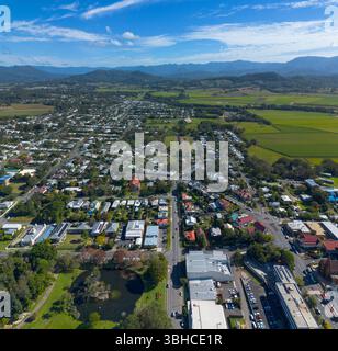 Vue aérienne de Murwillumbah dans les rivières du nord, nouvelle-galles du sud, australie Banque D'Images
