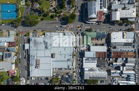 Vue aérienne de Murwillumbah dans les rivières du nord, nouvelle-galles du sud, australie Banque D'Images