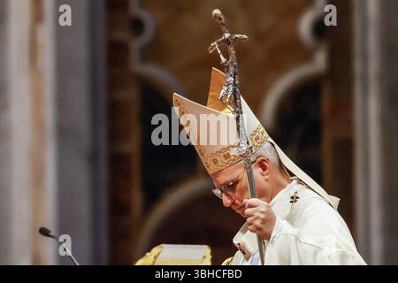 Cité du Vatican. 09 juin 2025. Le pape Léon XIV célèbre une messe en la basilique Pierre à l'occasion du Jubilé du Saint-Siège. Crédit : Riccardo de Luca - Actualiser les images/Alamy Live News Banque D'Images