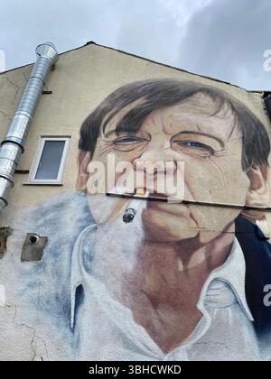 Peinture murale de Mark Smith l'automne Prestwich Manchester Banque D'Images