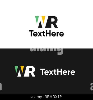 Logo WR Letters Design - logo WR Illustration de Vecteur