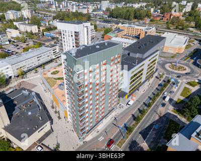Helsinki dans une photo de drone aérien Banque D'Images