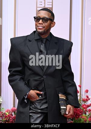Los Angeles, États-Unis. 09 juin 2025. Phreshy arrive aux BET Awards 2025 organisés au Peacock Theater le 9 juin 2025 à Los Angeles, CA. © Starbuck/ Credit : AFF/Alamy Live News Banque D'Images
