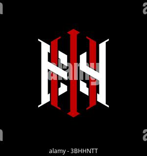 Logo monogramme initial avec rectangle géométrique moderne Design de style élégant en arrière-plan isolé, logo de style de forme géométrique minimaliste. Illustration de Vecteur