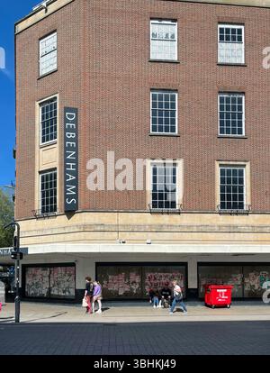 magasin debenhams vide redondant, norwich, norfolk, angleterre Banque D'Images