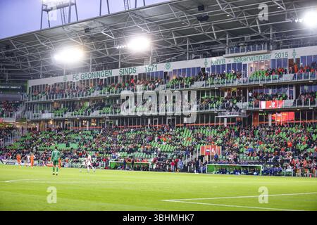 Groningen, pays-Bas. 10 juin 2025. GRONINGEN, 10-06-2025, Euroborg Stadium, European Qualifiers Football, saison 2024/2025. Match entre les pays-Bas et Malte . Aperçu crédit Euroborg : Pro Shots/Alamy Live News Banque D'Images
