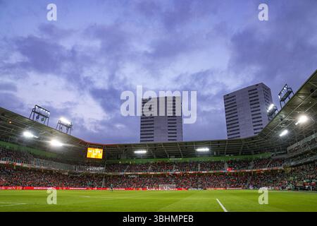 Groningen, pays-Bas. 10 juin 2025. GRONINGEN, 10-06-2025, Euroborg Stadium, European Qualifiers Football, saison 2024/2025. Match entre les pays-Bas et Malte . Aperçu crédit Euroborg : Pro Shots/Alamy Live News Banque D'Images
