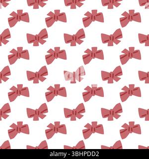 Motif noeud rose sans couture Illustration de Vecteur