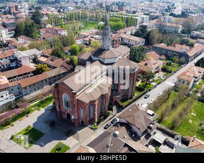 Cathédrale de Cesano Maderno vue d'en haut Banque D'Images