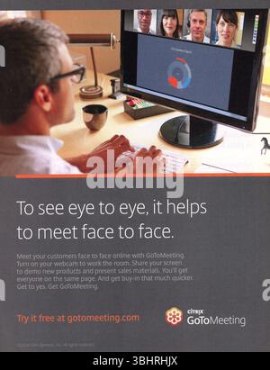 Th Economist magazine 4-10 octobre 2014 numéro annonce, États-Unis Banque D'Images