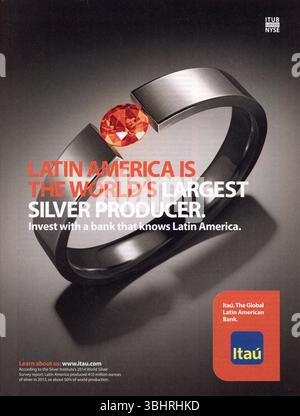 Th Economist magazine 4-10 octobre 2014 numéro annonce, États-Unis Banque D'Images