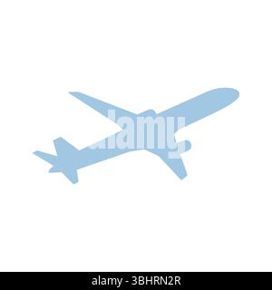 Silhouette d'avion. Conception plate. Icône vectorielle. Destinations de voyage, concept de transport aérien. Icône départs. Enseigne aéronautique. Illustration de Vecteur