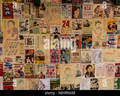 Montage d'art mural rétro Banque D'Images