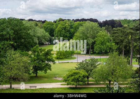 Le cadre verdoyant du parc de Laeken, Bruxelles, Belgique 8 juin 2025 Banque D'Images