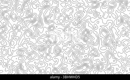 Fond blanc avec des lignes fines topographiques abstraites. La texture délicate de type carte ajoute de la profondeur et du mouvement aux conceptions. Idéal pour la marque, les impressions et les Illustration de Vecteur