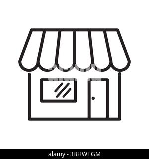 icône de magasin isolé sur fond blanc Illustration de Vecteur