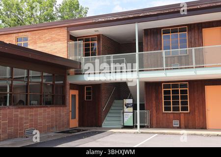 A.G.Gaston Motel, construit en 1954 par un homme d'affaires local comme hébergement premium pour les Afro-Américains en jours de ségrégation. La salle 30 était utilisée comme QG. Banque D'Images