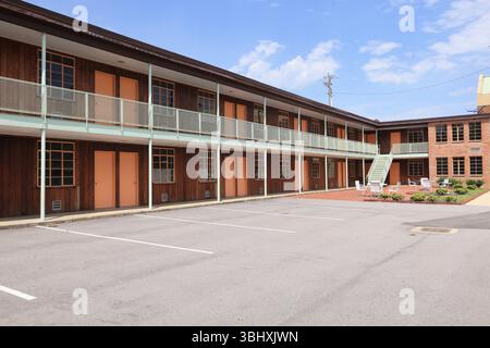 A.G.Gaston Motel, construit en 1954 par un homme d'affaires local comme hébergement premium pour les Afro-Américains en jours de ségrégation. La salle 30 était utilisée comme QG. Banque D'Images
