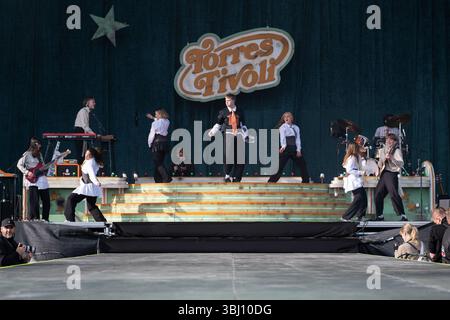 Trondheim, Norvège. 07 juin 2025. Le chanteur norvégien Ramon donne un concert en direct lors du festival de musique norvégien Neon Festival 2025 à Trondheim. Banque D'Images
