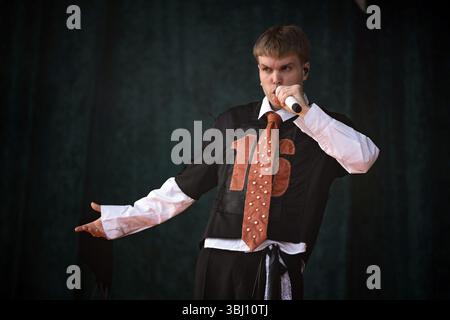 Trondheim, Norvège. 07 juin 2025. Le chanteur norvégien Ramon donne un concert en direct lors du festival de musique norvégien Neon Festival 2025 à Trondheim. Banque D'Images