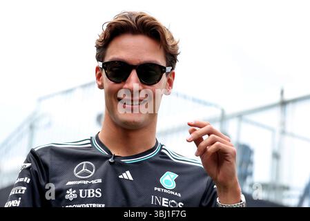 Montréal, Canada. 12 juin 2025. George Russell (GBR) Mercedes AMG F1. 12.06.2025. Championnat du monde de formule 1, Rd 10, Grand Prix du Canada, Montréal, Canada, journée de préparation. Crédit : James Moy/Alamy Live News Banque D'Images