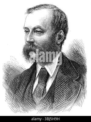 Brigadier-général Sir Archibald Alison, Bart., C.B., 1874. Gravure à partir d'une photographie de M. Irvine. Cet officier distingué, qui a été élevé de la compagnie à la chevalerie du bain, pour ses services dans la guerre Ashantee, détient le grade de colonel dans l'armée, mais a agi comme brigadier-général pendant la campagne tardive... il a servi, en tant que capitaine dans la guerre de Crimée, au siège de Sébastopol, et dans l'expédition à Kertch. Il a reçu deux médailles et un fermoir et la médaille turque pour sa conduite dans cette guerre. Dans la guerre de la mutinerie indienne, le major Alison était secrétaire militaire Banque D'Images