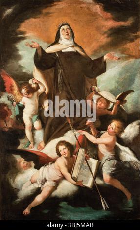 Sainte Thérèse dans la gloire, années 1620 Trouvé dans la Collection de Musei di Strada Nuova, Gênes. Banque D'Images