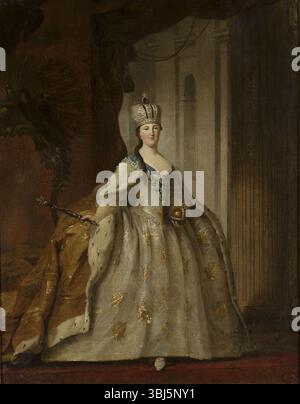 Portrait de l'impératrice Catherine II (1729-1796). Trouvé dans la collection de Muzeum Narodowe, Varsovie. Banque D'Images
