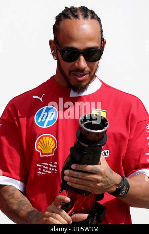 Montréal, Canada. 12 juin 2025. Lewis Hamilton (GBR) Ferrari. 12.06.2025. Championnat du monde de formule 1, Rd 10, Grand Prix du Canada, Montréal, Canada, journée de préparation. Le crédit photo devrait se lire : XPB/Alamy Live News. Banque D'Images