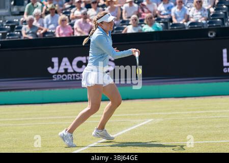 ROSMALEN, PAYS-BAS - 13 JUIN : Ekaterina Alexandrova, de Russie, lors des Championnats Libema Open Grass court 2025 à Autotron le 13 juin 2025 à Rosmalen, pays-Bas. (Photo de Marleen Fouchier/Orange Pictures) Banque D'Images