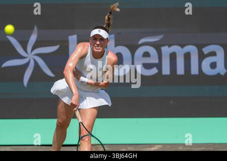 ROSMALEN, PAYS-BAS - 13 JUIN : Ekaterina Alexandrova, de Russie, lors des Championnats Libema Open Grass court 2025 à Autotron le 13 juin 2025 à Rosmalen, pays-Bas. (Photo de Marleen Fouchier/Orange Pictures) Banque D'Images