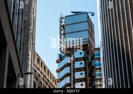 Bâtiment de Lloyd sur Lime Street dans la ville de Londres, Angleterre Banque D'Images