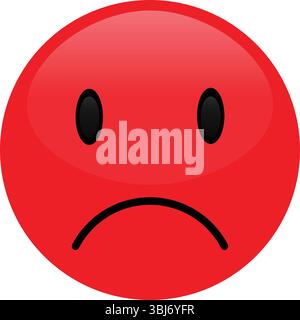 Icône Emoji visage triste Illustration de Vecteur