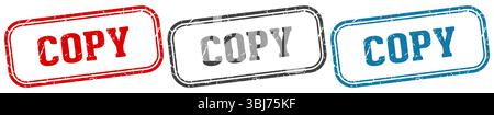 copier le tampon. copier tampon défini sur fond blanc Illustration de Vecteur