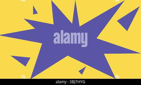 Fond de forme d'explosion jaune et violet Illustration de Vecteur