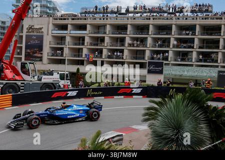 Monaco, 23 mai 2025. Formule 1 Tag Heuer Grand Prix de Monaco 2025. Photo : #23 Alex Albon (THA) d'Atlassian Williams Racing en FW47 lors de la première séance d'essais © Piotr Zajac/Alamy Live News Banque D'Images