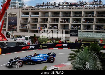 Monaco, 23 mai 2025. Formule 1 Tag Heuer Grand Prix de Monaco 2025. Photo : #55 Carlos Sainz (SPA) d'Atlassian Williams Racing en FW47 lors de la première séance d'essais © Piotr Zajac/Alamy Live News Banque D'Images