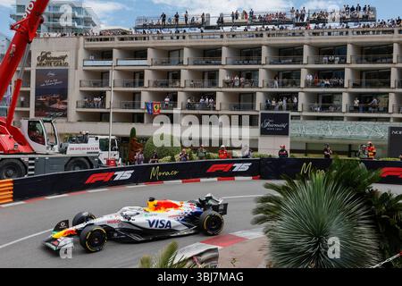 Monaco, 23 mai 2025. Formule 1 Tag Heuer Grand Prix de Monaco 2025. Photo : #6 Isack Hadjar (FRA) de Visa Cash App Racing Bulls Formula One Team en VCARB 02 lors de la première séance d'essais © Piotr Zajac/Alamy Live News Banque D'Images