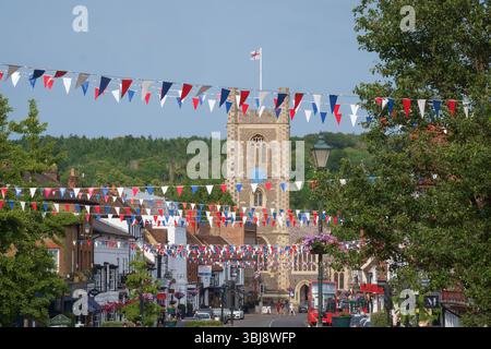 L'église de Marie la Vierge, élabore Mary's Church, à Henley-on-Thames, Oxfordshire Banque D'Images
