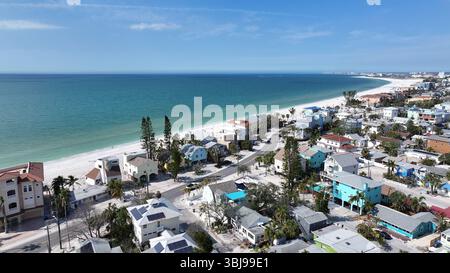Clearwater Beach Skyline en Floride États-Unis. Destination du voyage. Point de repère touristique. Belle ville côtière de Clearwater aux États-Unis. Banque D'Images