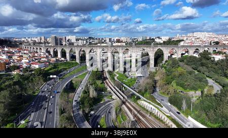 Lisbonne Skyline au Portugal. Paysage européen. Destination du voyage. Magnifique site touristique. Quartier de Lisbonne au Portugal. Banque D'Images