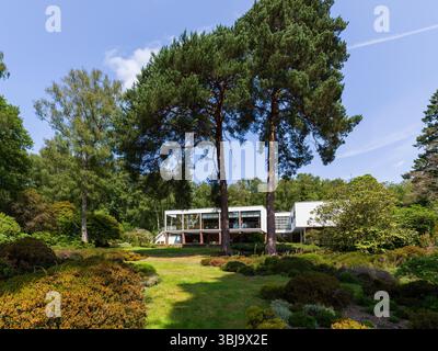 Le Homewood, Surrey. Maison moderniste conçue par Patrick Gwynne Banque D'Images